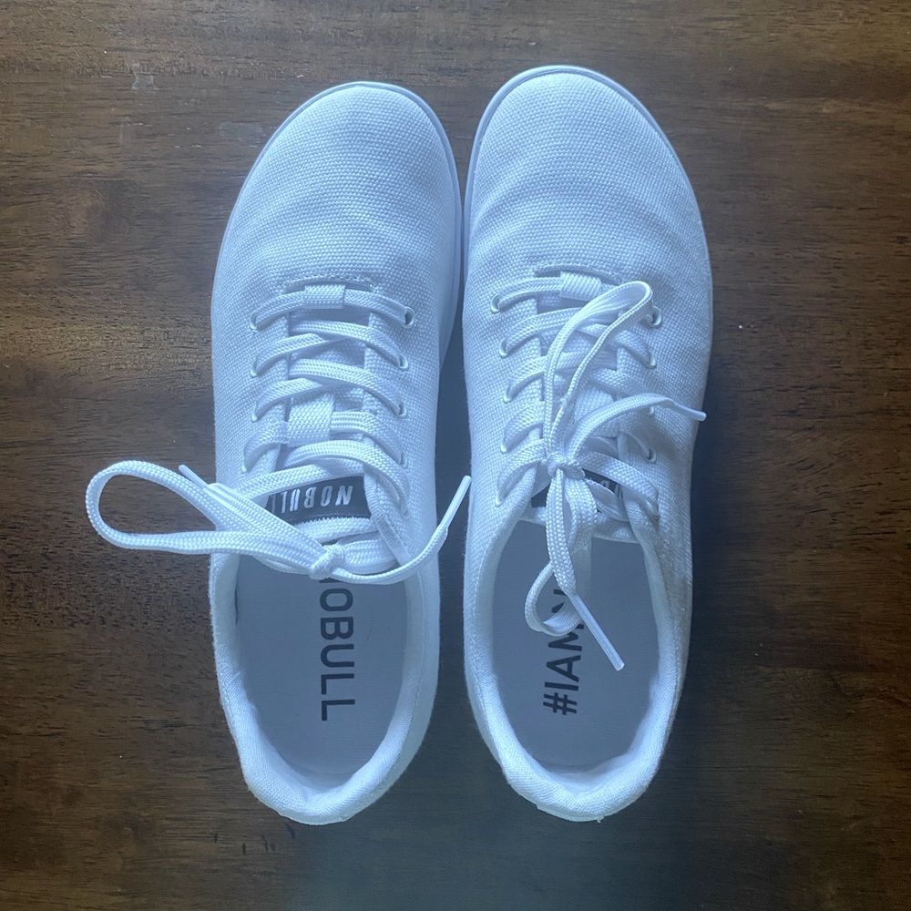 Nobull women’s white canvas trainer